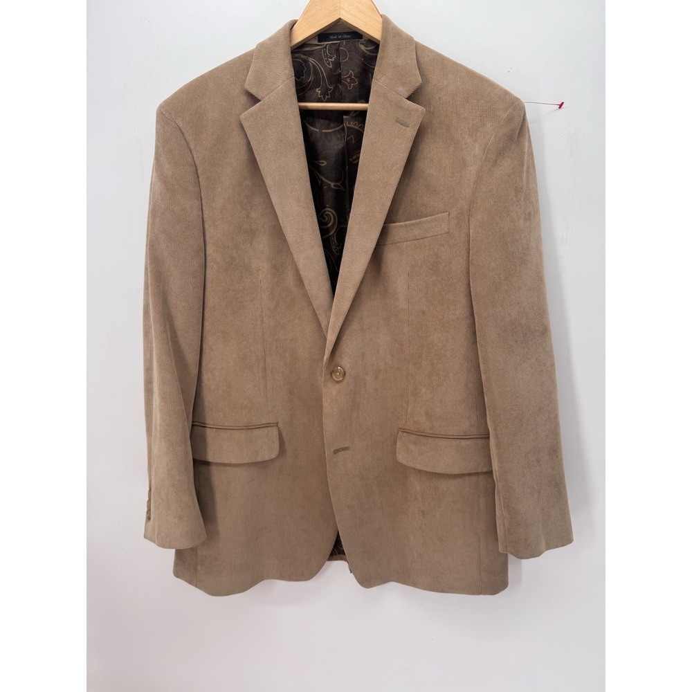 Vintage Lauren Ralph Lauren Mens 40R Tan Corduroy Blazer Sport Coat Academia